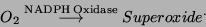 \begin{displaymath}O_2 \stackrel{\rm NADPH \: Oxidase}{\longrightarrow} Superoxide^.\end{displaymath}